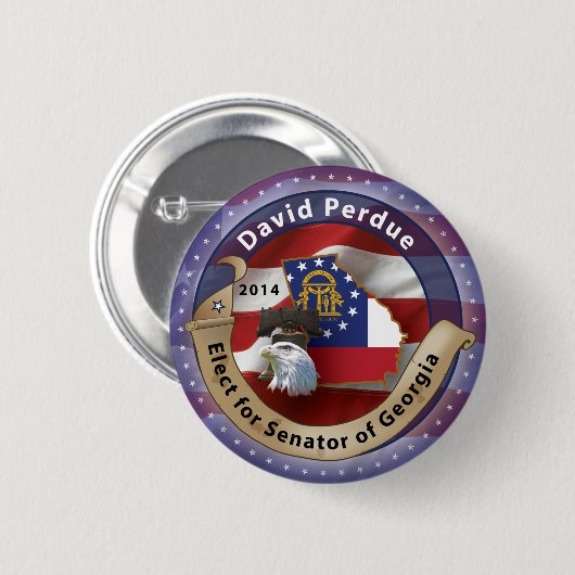 David Perdue Ronde Button 5,7 Cm (Voorkant /achterkant)