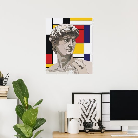 David pop art poster (Thuiskantoor)