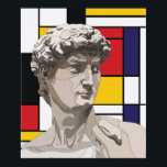 David pop art poster<br><div class="desc">David Michelangelo,  Piet Mondrian pop art</div>
