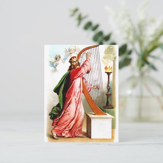 David prees god briefkaart (Staand voorkant)