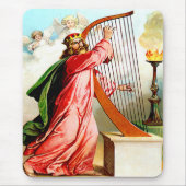 David prees god over harp mousepad muismat (Voorkant)