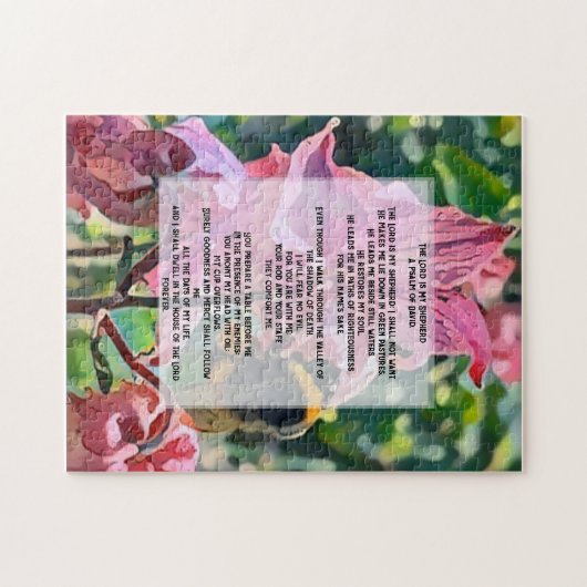 David Psalm 23 biblical quote Legpuzzel (Horizontaal)