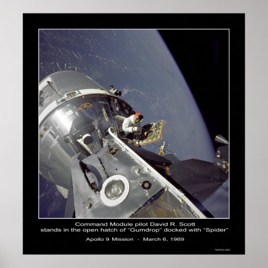 David R. Scott "Spider" - Apollo 9 Mission Poster (Voorkant)