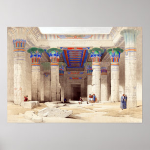 David Roberts Grand Portico van de tempel van Phil Poster
