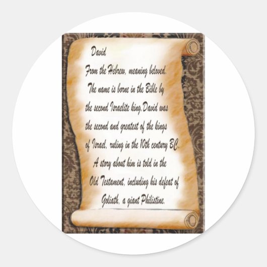 David Ronde Sticker (Voorkant)