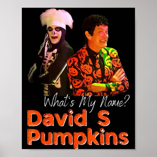 David S Pumpkins Skelet Grappige Sketch Heren Kled Poster (Voorkant)