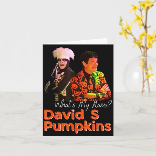 David S Pumpkins Skeleton Funny Skit Men Clothing  Kaart (Gele Bloem)
