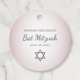 David Simple  Blush Pink Bat Mitswa Bedankjes Labels