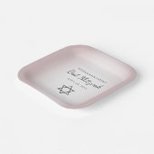 David Simple Blush Pink Bat Mitswa Papieren Bordje (Gebogen)