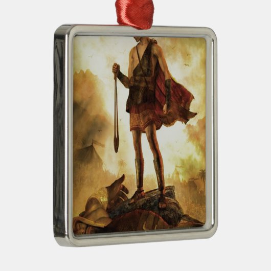 David slays Goliath Metalen Ornament (Rechts)