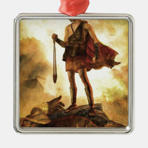 David slays Goliath Metalen Ornament