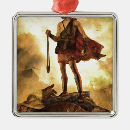 David slays Goliath Metalen Ornament (Voorkant)