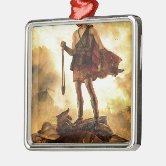 David slays Goliath Metalen Ornament (Links)