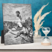 David Slays Goliath uit Gustave Dore 1886 Fotoplaat (Zijkant)