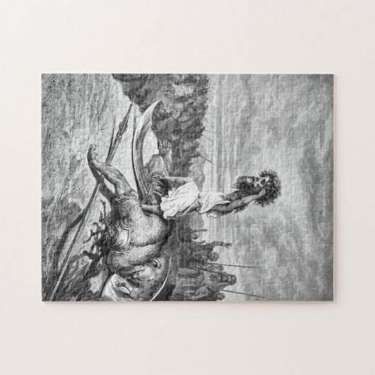 David Slays Goliath uit Gustave Dore 1886 Legpuzzel (Horizontaal)