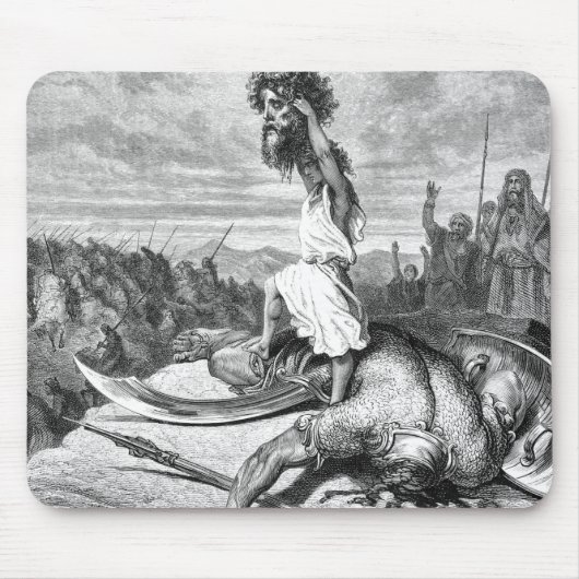 David Slays Goliath uit Gustave Dore 1886 Muismat (Voorkant)