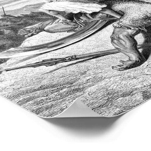 David Slays Goliath uit Gustave Dore 1886 Poster (Hoek)