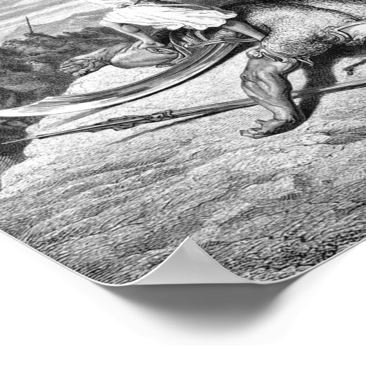 David Slays Goliath uit Gustave Dore 1886 Poster (Hoek)