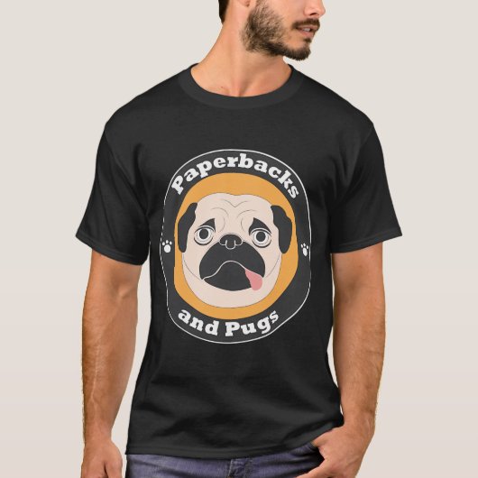 David Sodergren Paperbacks en Pugs logo T-shirt (Voorkant)
