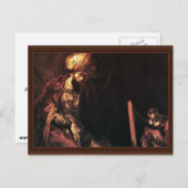 David speelde de Harp voor Saul. Briefkaart (Voorkant / Achterkant)