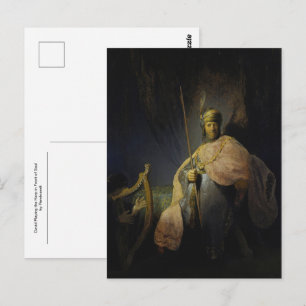 David Speelt op de Harp voor Saul, Rembrandt Briefkaart