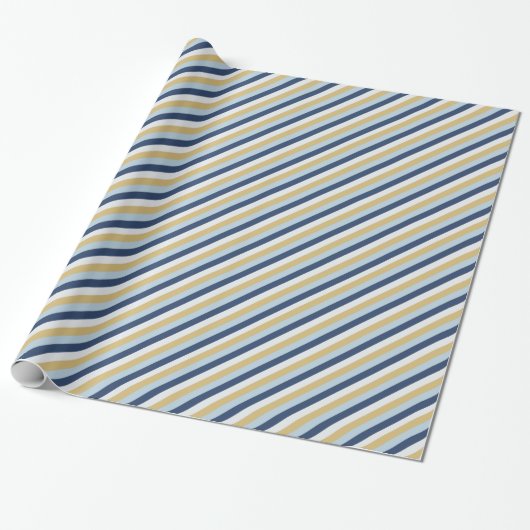 David Star | Cute Hanukkah Striped Pattern Cadeaupapier (Uitgerold)