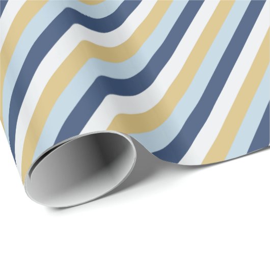 David Star | Cute Hanukkah Striped Pattern Cadeaupapier (Rol Hoek)