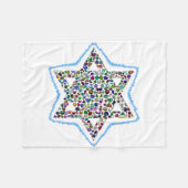 David Star is gemaakt met Gemstenen Fleece Deken (Voorkant (Horizontaal))