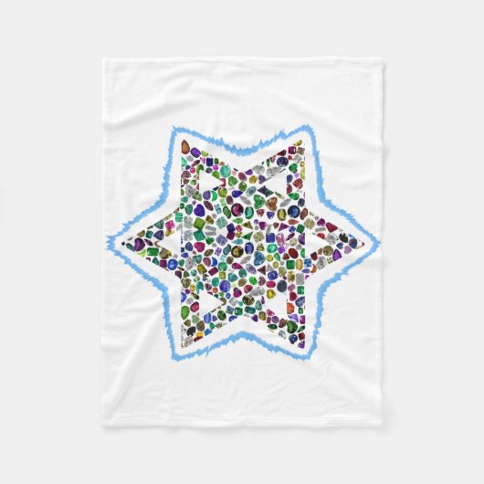 David Star is gemaakt met Gemstenen Fleece Deken (Voorkant)