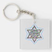 David Star is gemaakt met Gemstenen Sleutelhanger (voorkant)