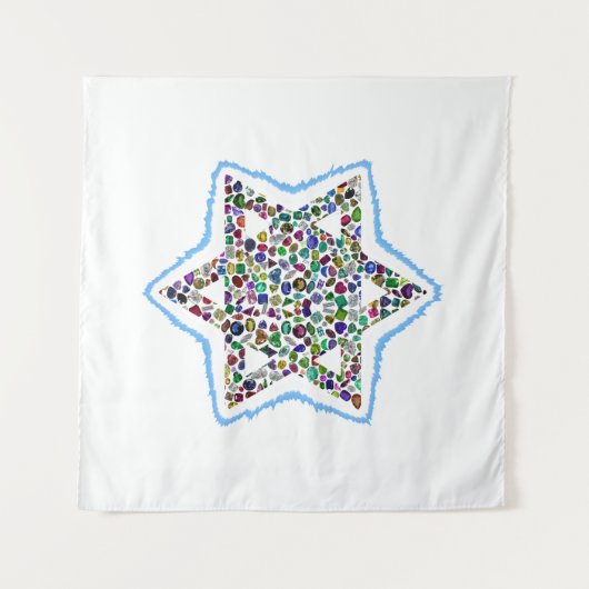 David Star is gemaakt met Gemstenen Wandkleed (Voorkant (horizontaal))