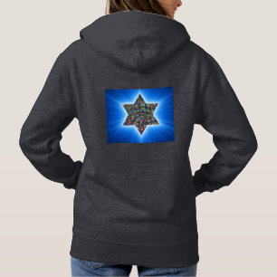 David Star is gemaakt met stenen in alle kleuren Hoodie