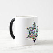 David Star is gemaakt met stenen in alle kleuren Magische Mok (Voorkant links)