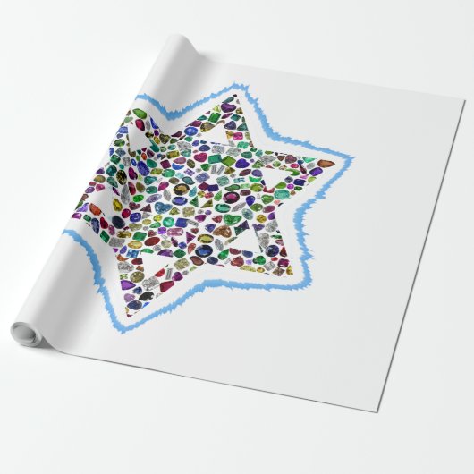 David Star made with Gemstones Cadeaupapier (Uitgerold)