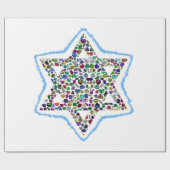 David Star made with Gemstones Cadeaupapier (Vlak)