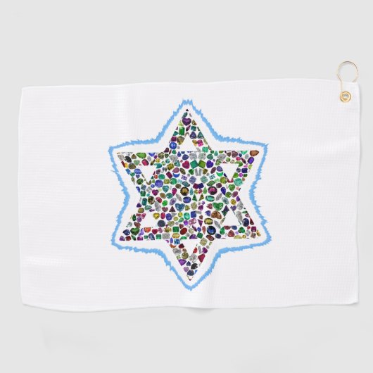 David Star made with Gemstones Golfhanddoek (Horizontaal)