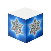 David Star made with Gemstones in All Colors Kubus (Achter hoekig)