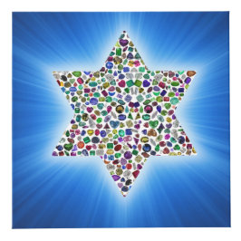 David Star made with Gemstones in All Colors Kubus