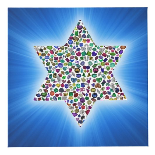 David Star made with Gemstones in All Colors Kubus (Links)