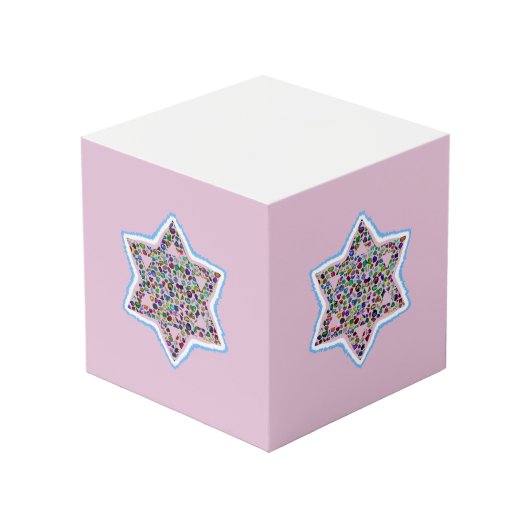 David Star made with Gemstones Kubus (Voorkant hoekig)