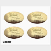 David Starr Jordan Inspirerend citaat "Wisdom" Ovale Sticker (Vel)