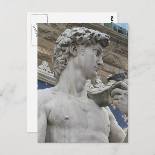 David Statue Michelangelo in Italië Briefkaart (Voorkant / Achterkant)