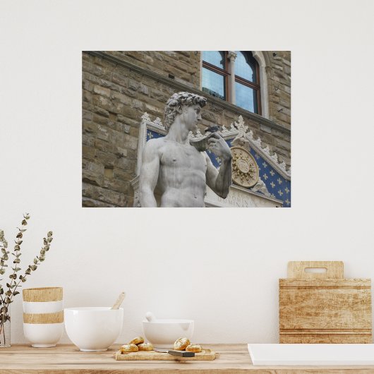 David Statue Michelangelo in Italië Poster (Keuken)