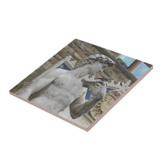 David Statue Michelangelo in Italië Tegeltje (Zijkant)