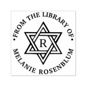 David Ster #1 Ronde Bibliotheek Boek Naam Initiaal Zelfinktende Stempel (Design)