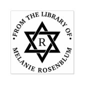 David Ster #3 Ronde Bibliotheek Boek Naam Initiaal Zelfinktende Stempel (Design)