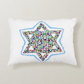 David Ster gemaakt met edelstenen Accent Kussen (Voorkant)
