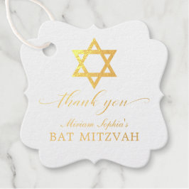 David Ster van Bat Mitzvah Bedankt Bedankjes Labels
