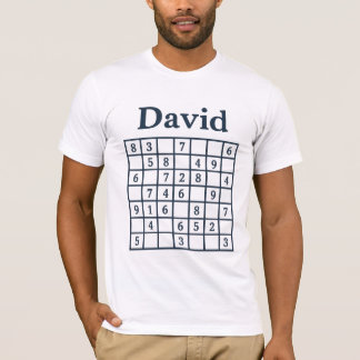 David Sudoku Puzzel – Klassieke Navy Blauwe Editie T-shirt