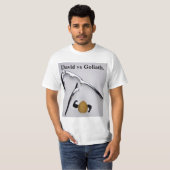 David tegen Goliath. T-shirt (Voorkant volledig)